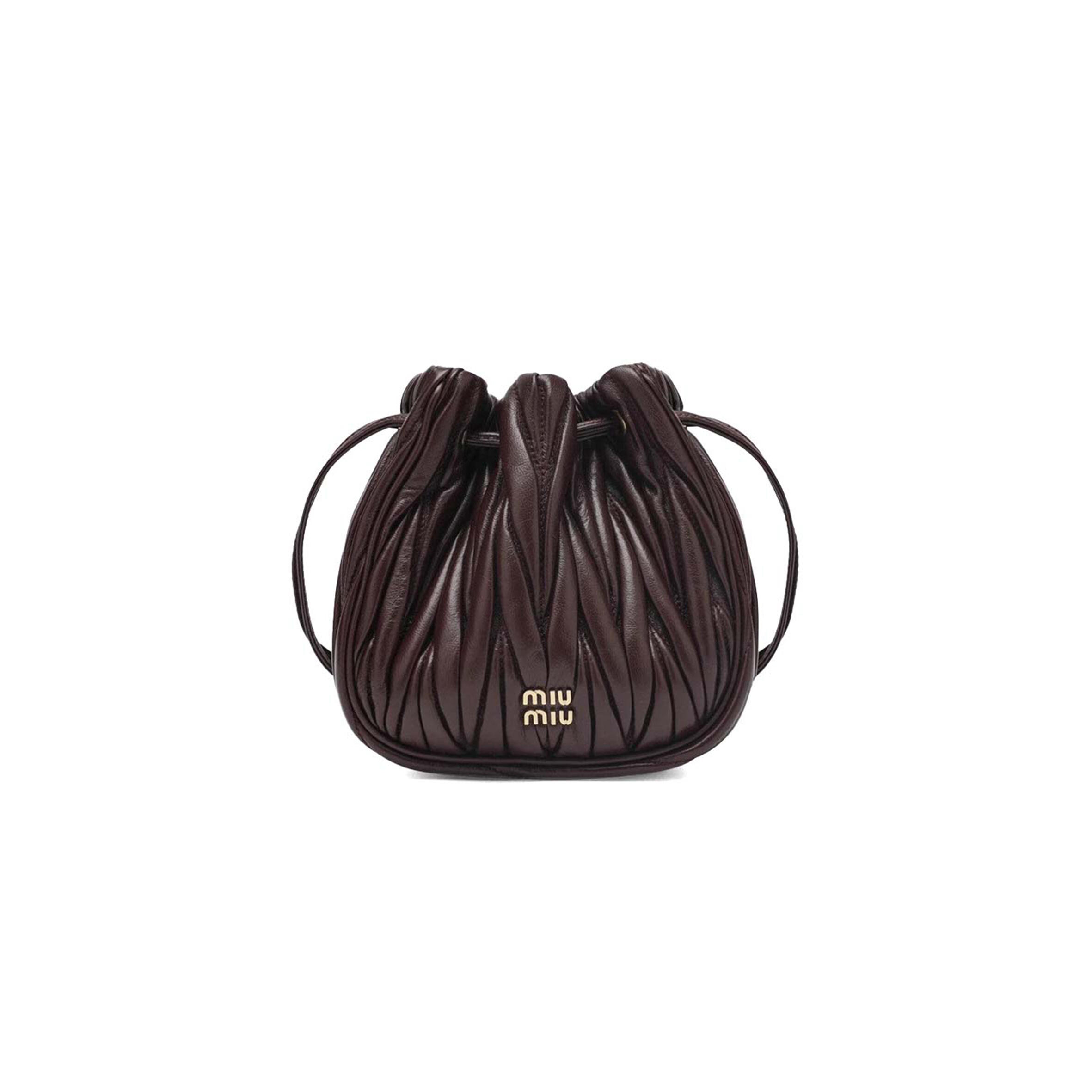 MIU MIU MATELASSÉ NAPPA LEATHER POUCH 5ND022 (16*14*7.5cm)
